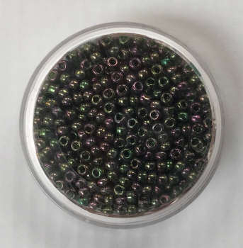 Rocailles grün-kupfer irisierend